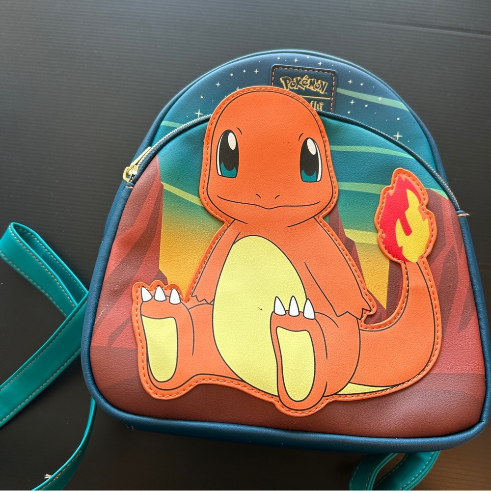 Loungefly Charmander Backpack‎ - Orange, Blue, and Yellow